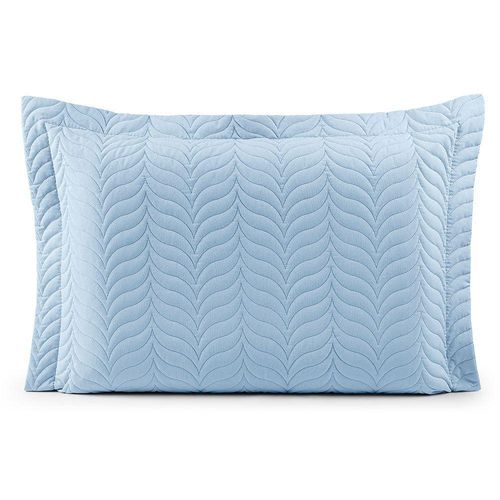 Porta Travesseiro Avulso 70cm X 50cm Com Debrum 1 Peça Paris Matelado Percal 150 Fios 100% Algodão - Azul Motorista