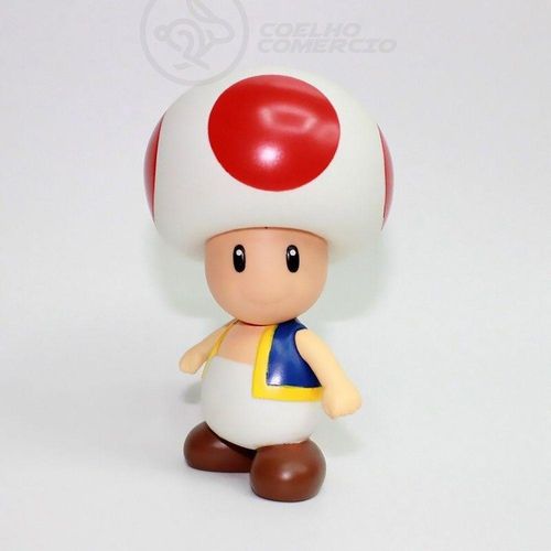 Boneco Cogumelo Toad Grande Super Size 20Cm - Mario