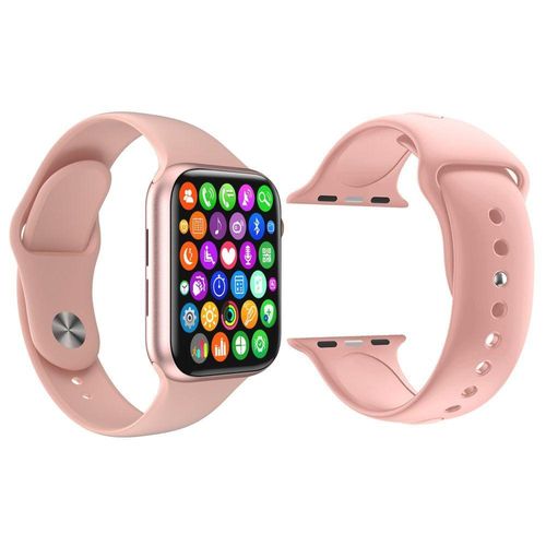 Kit 1 Smartwatch Iwo9 Lite Rosa + 1 Pulseira Extra Rosa
