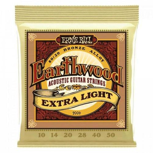 Encordoamento Para Violão Aço .010 Extra Leve Earthwood 2006