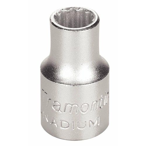 Soquete Estriado Em Aço Cromo Vanádio 9 Mm - Encaixe 3/8" Tramontina Pro Tramontina
