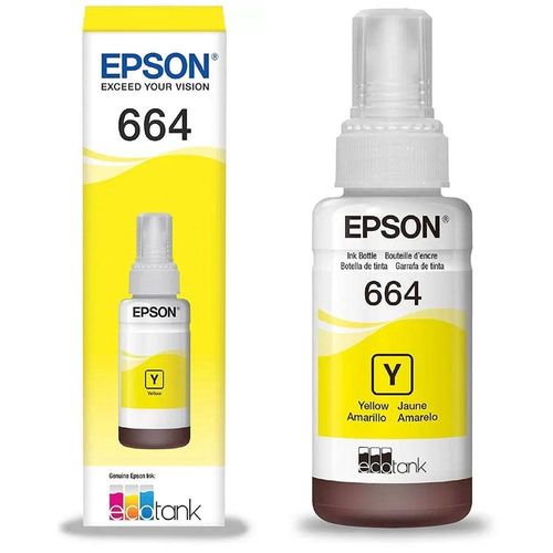 Refil Garrafa De Tinta Amarelo T664 664 Epson L220 L1300 L395 L396 L355