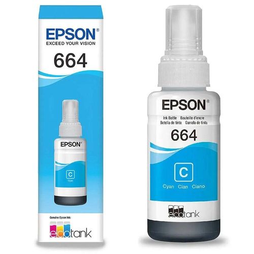 Refil Garrafa De Tinta Ciano T664 664 Epson L220 L1300 L395 L396 L355
