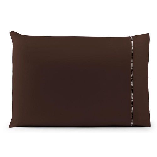 Fronha Avulsa 70cm X 50cm 1 Peça Laura Toque Percal 200 Fios 100% Poliéster - Marrom