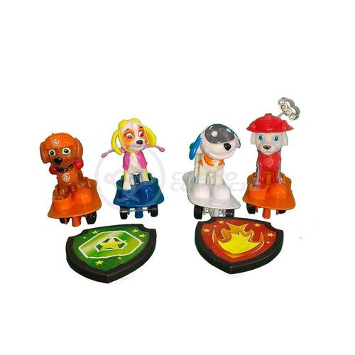 Kit 5 Bonecos Brinquedos Patrulha Canina Com 4 Skate 8