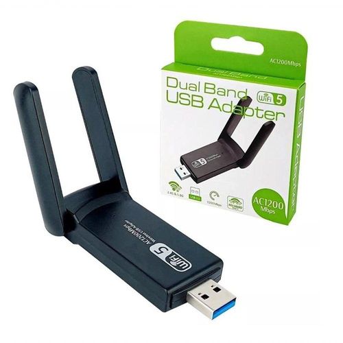 Adaptador Conversor Wi-fi 1300mbps Dual Band 5ghz / Ghz Internet Fibra