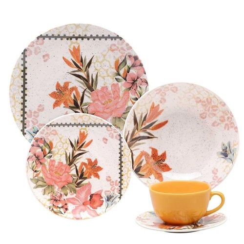 Aparelho De Jantar 20 Peças Buque Tropical Oxford