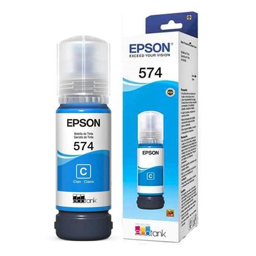 Tinta Epson T574120al T574120 T574 574 Ciano L8050 L18050 L 8050 L 18050 70ml