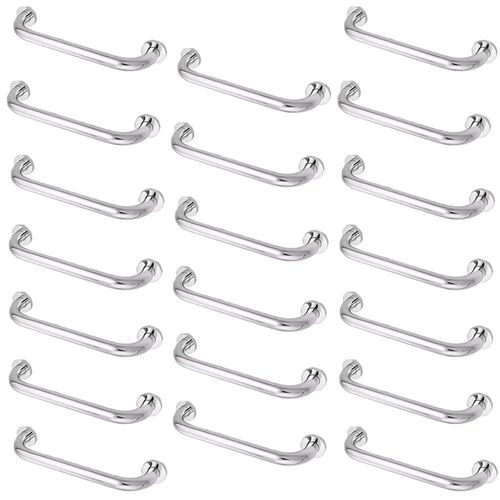 Barra Alça Apoio Inox 30 Cm Kit 20 Uni Acessibilidade Idoso Gestante Criança Suporte Anti Queda