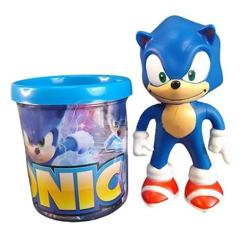Kit Boneco Sonic Azul Articulado 15Cm + Caneca 350Ml Nº3