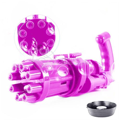 Máquina Elétrica Lança Bolhas Sabão Infantil Rosa
