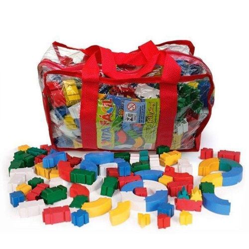 Mochila Monta Facil Com 500 Peças Em Formato Circular Triangular Quadrado E Retangular - Jottplay