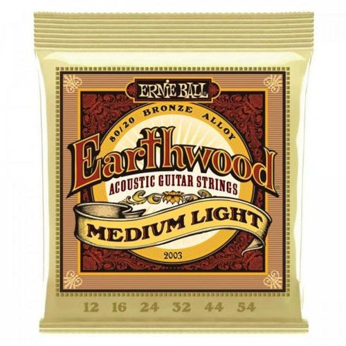 Encordoamento Para Violão Aço .012 Médio Leve Earthwood 2003 Ernie Ball [f002]