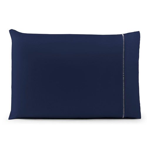 Fronha Avulsa 70cm X 50cm 1 Peça Laura 100% Poliéster Toque Percal 200 Fios Cor:azulmarinho