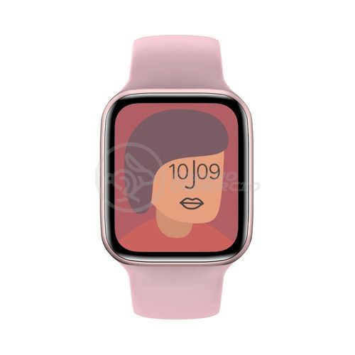 Smartwatch Hw22 Rosa Troca Pulseira Android Ios Cardíaco