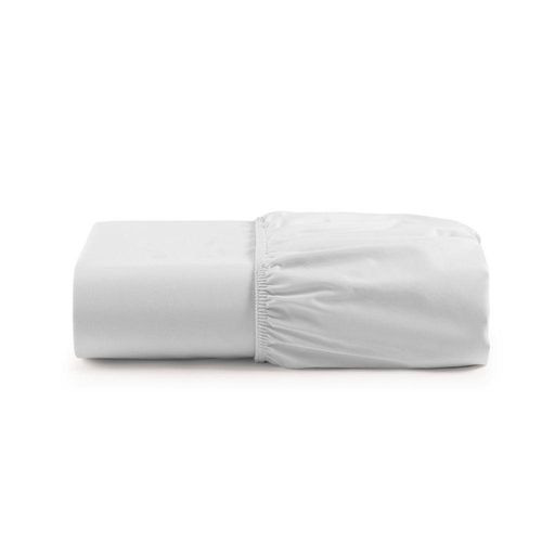 Lençol Cintilante King Percal 180 Fios 100% Algodão Com Elástico - Branco