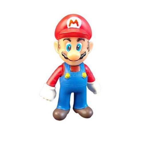 Kit Boneco Mario World Articulado 12Cm + Caneca 350Ml