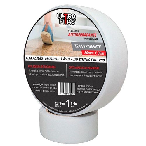 Fita Antiderrapante 50 Mm X 30 Metros - Transparente