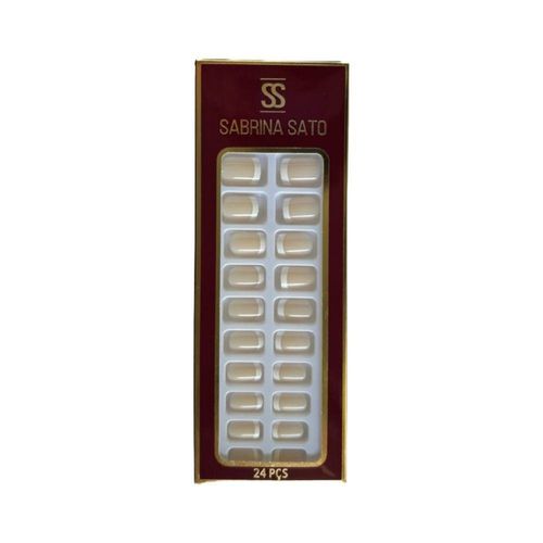 Sabrina Sato Unhas Postiças Autocolantes - Francesinha Tradicional Ss2370-1 Com 24