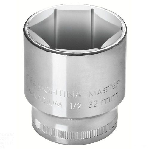 Soquete Sextavado 10 Mm Encaixe 1/2" Tramontina Em Aço Cromo Vanádio Com Acabamento Cromado Tramontina