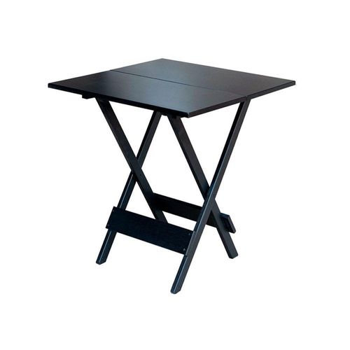 Mesa Para Restaurante Dobravel De Madeira 70x70 - Preto - Preto