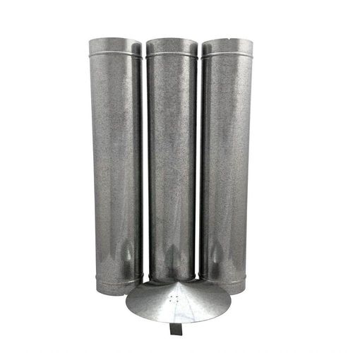 1,80 M Duto Galvanizado 150 Mm De Diâmetro Com Chapéu Chinês