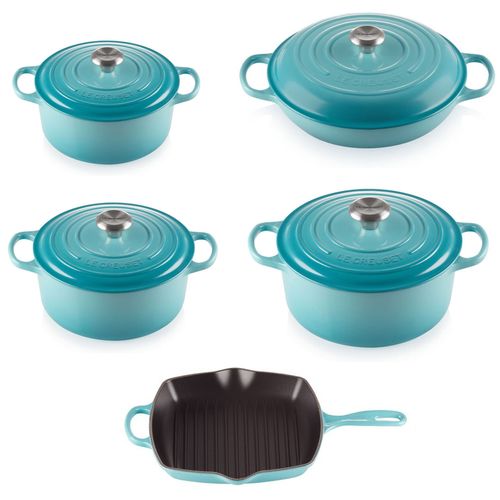 KIT DE PANELAS LE CREUSET REDONDA BUFFET GRELHA