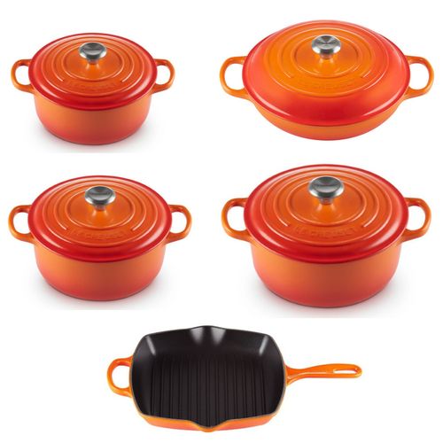KIT DE PANELAS LE CREUSET REDONDA BUFFET GRELHA