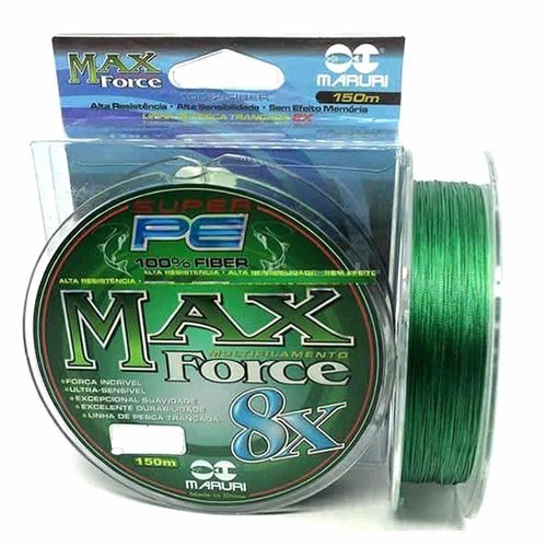 Linha De Pesca Multifilamento 150m Max Force 8 Fios Medida 0,45mm