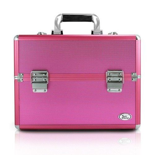 Maleta Profissional De Maquiagem Pink Tamanho Grande Jacki Design