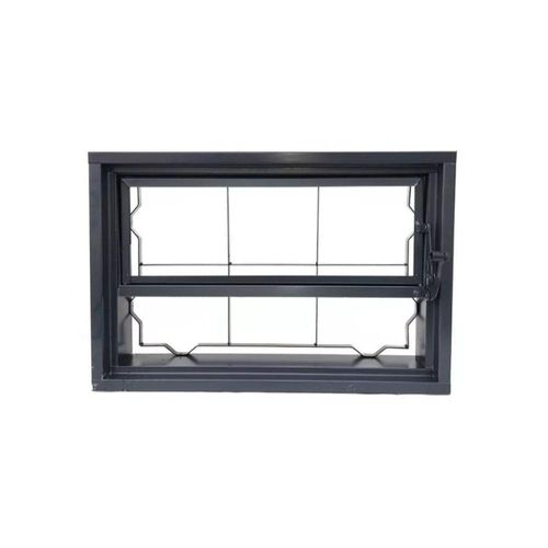 Janela Basculante Em Aço Com Grade Quadriculada 60x40 R120 Tradição