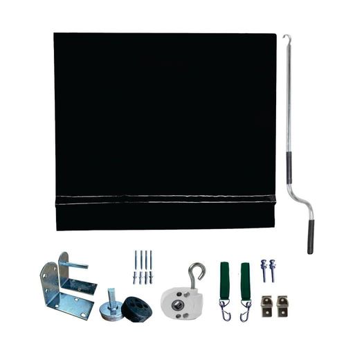Toldo Cortina Preto - 1,50m X 2,50m - Kit Completo