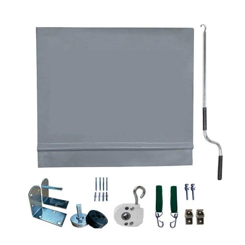 Toldo Cortina Cinza - 2,80m X 1,70m - Kit Completo