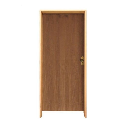Kit Porta Lisa Padrão Imbuia 82 X 2.10 Batente 14cm Fechadura Interna Lado Esquerdo- Hale