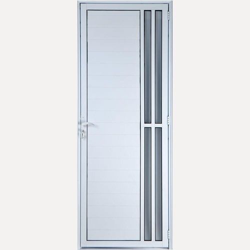 Porta De Alumínio Lambril c/Visor 2 Torres Direita Branco