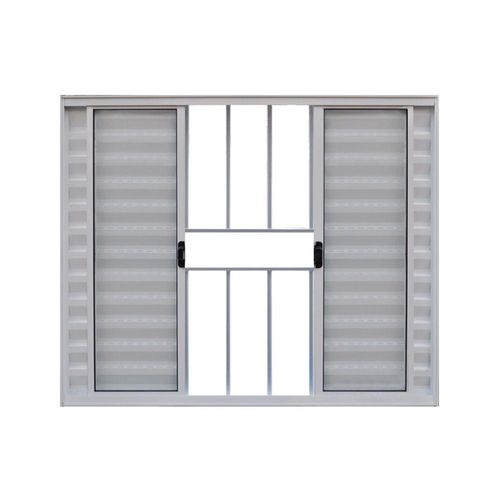 Veneziana 6 Folhas De Correr C/grade 1.00 X 2.00 Alumínio Branco Linha Modular - Hale