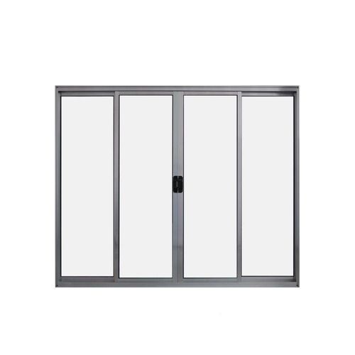 Janela 4 Folhas De Correr S/ Grade 1,00 X 1.20 Alumínio Brilhante Linha Modular - Hale