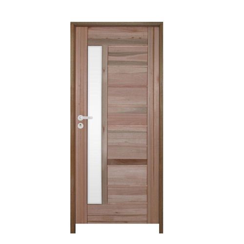 Kit Porta Bbb Eucalipto C-visor 72 X 2.10 Batente 11cm Fechadura Externa Lado Direito - Rodam