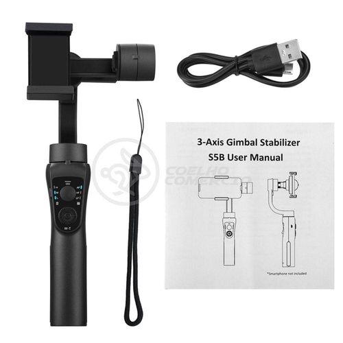 Estabilizador De Mão Eletrônico Portátil 3 Eixos Bluetooth