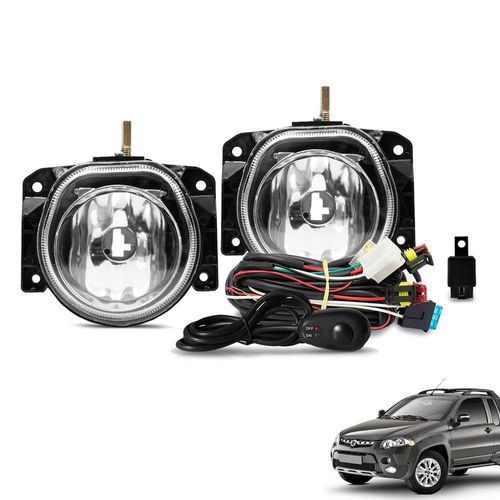 Kit Farol De Milha Palio Strada Adventure Locker 2005 A 2019 Botão Alternativo