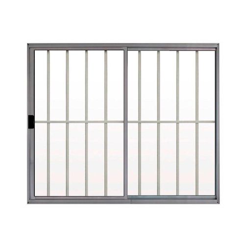 Janela 2 Folhas De Correr C/ Grade 1.00 X 1.20 Alumínio Brilhante Linha Modular - Hale