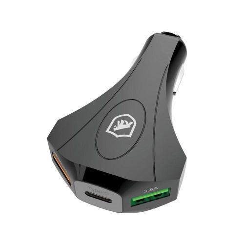 Carregador Veicular Triplo Turbo Tank - Usb E Tipo C - Gshield