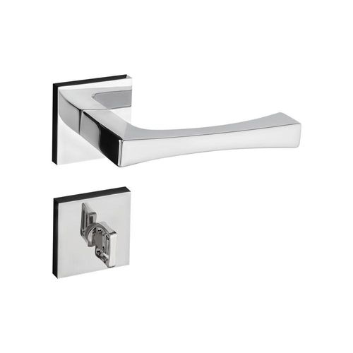 Fechadura Vivaldi Cromada Roseta Quadrada 40mm Pado Banheiro / Wc