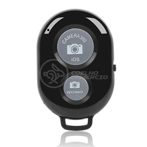 Controle Remoto Disparador De Fotos Bluetooth Selfie - Preto