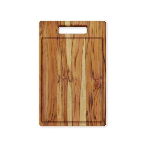 Tábua De Carne De Madeira Teca Com Canaleta - Stolf 39x25