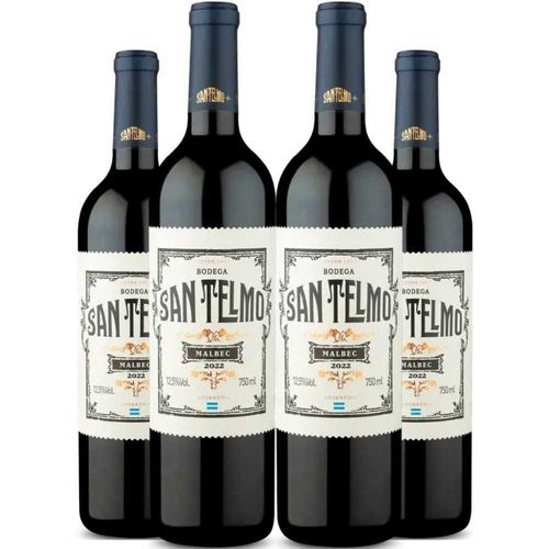 Vinho Tinto San Telmo Malbec 750ml Kit 4 Garrafas