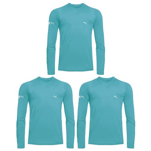 Kit 3 Camisas Térmicas Puma UV50+ Manga Longa Infantil