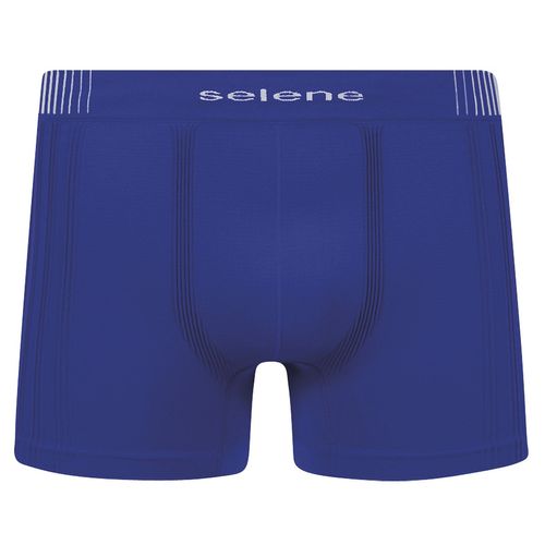 Cueca Boxer Selene Sem Costura Masculina - Azul