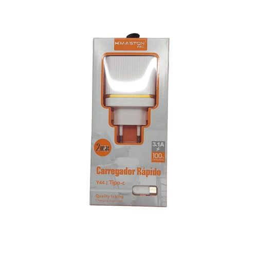 Carregador Tipo C 3.1a 2usb Hmaston Y44 - Tudo Em Caixa