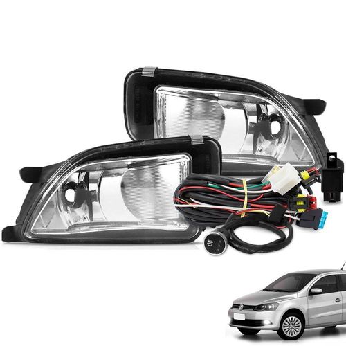Kit Farol De Milha Gol Voyage G6 2013 A 2016 Botão Touch